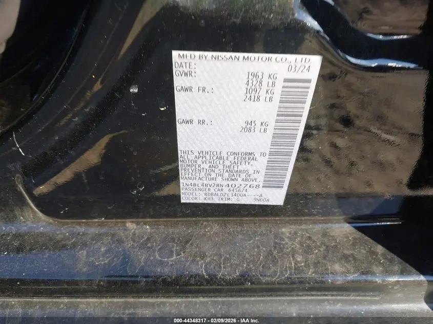 2024 NISSAN ALTIMA S FWD