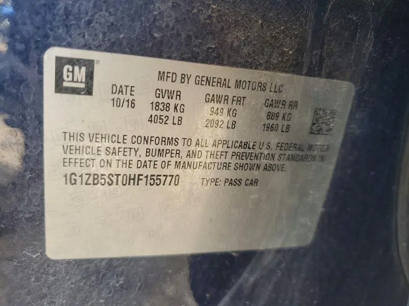 2017 CHEVROLET MALIBU LS  