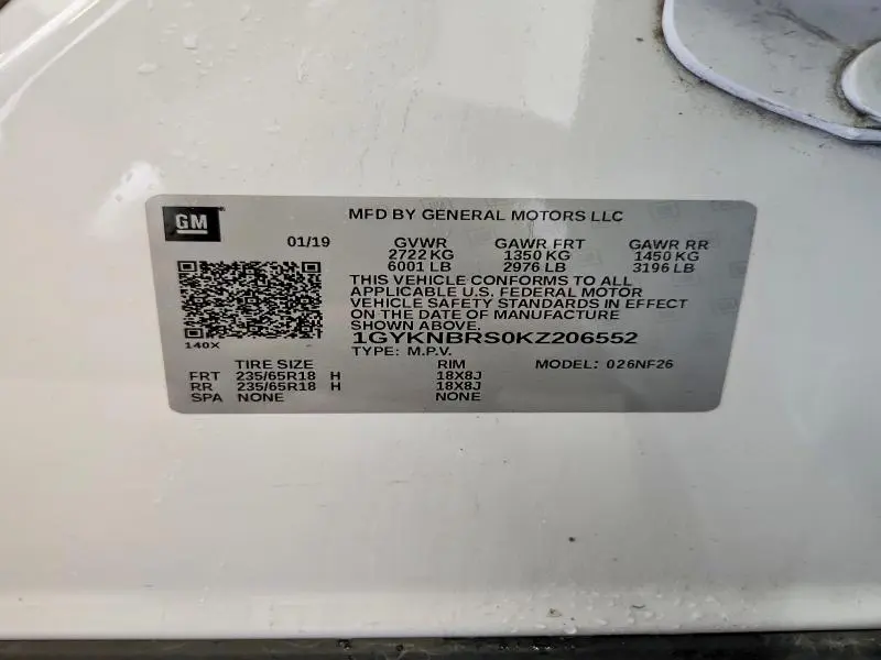 2019 CADILLAC XT5   
