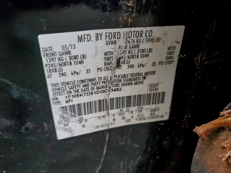 2013 FORD EXPLORER XLT  