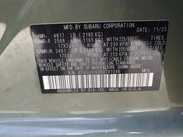 2024 SUBARU CROSSTREK WILDERNESS  