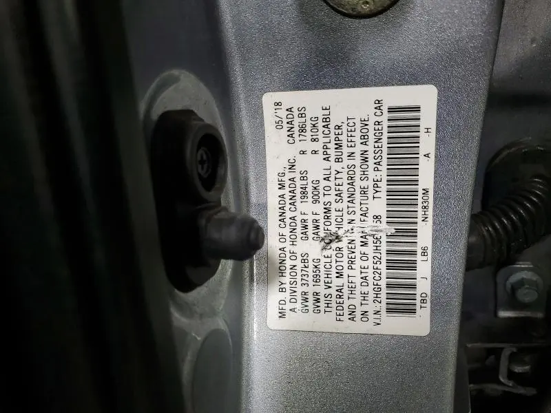 2018 HONDA CIVIC LX  