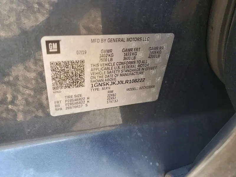 2020 CHEVROLET SUBURBAN K1500 PREMIER  