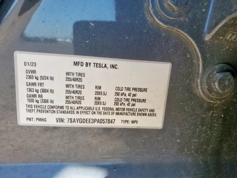 2023 TESLA MODEL Y   