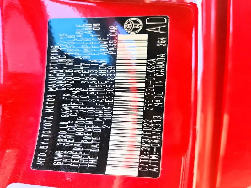 2016 TOYOTA COROLLA S PLUS  