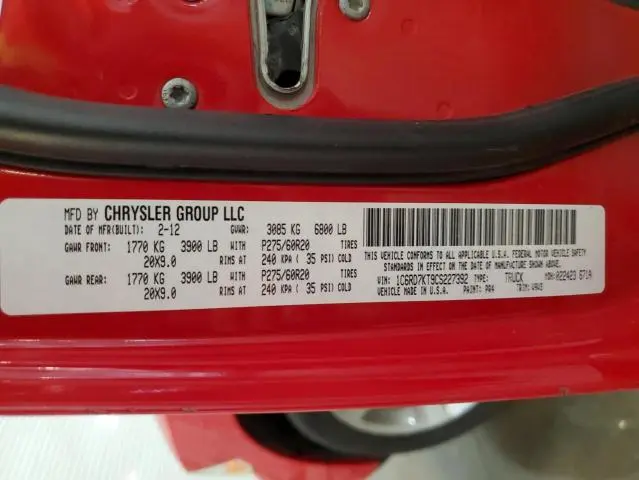 2012 DODGE RAM 1500 ST  