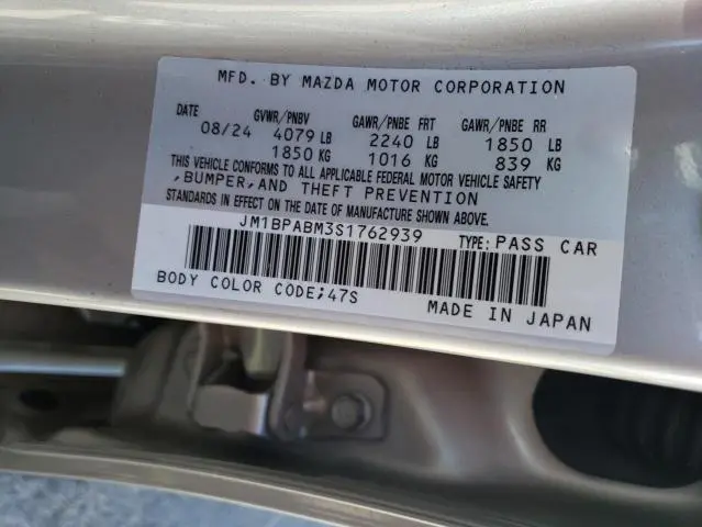 2025 MAZDA 3 SELECT SPORT  