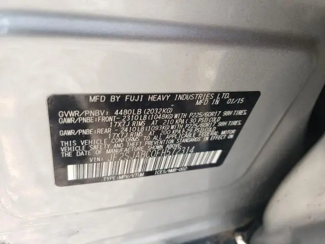 2015 SUBARU FORESTER 2.5I  