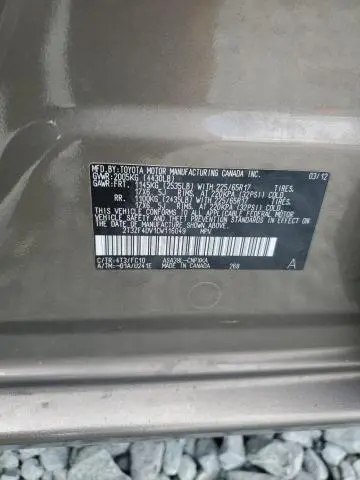 2012 TOYOTA RAV4 