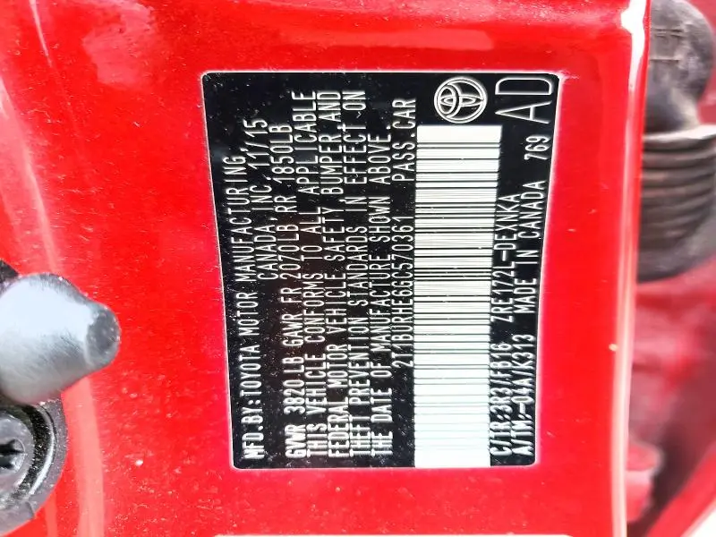 2016 TOYOTA COROLLA LE  