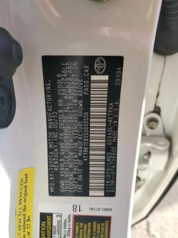 2013 TOYOTA AVALON BASE  