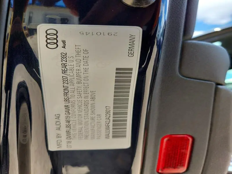 2018 AUDI A4 PREMIUM PLUS  