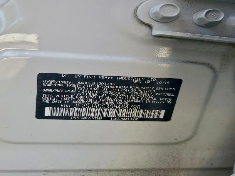 2016 SUBARU FORESTER 2.5I PREMIUM  