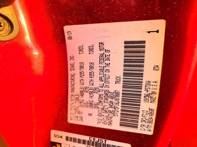 2020 TOYOTA TUNDRA CREWMAX SR5  