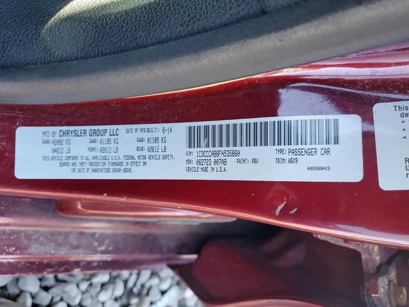 2015 CHRYSLER 200 LIMITED  