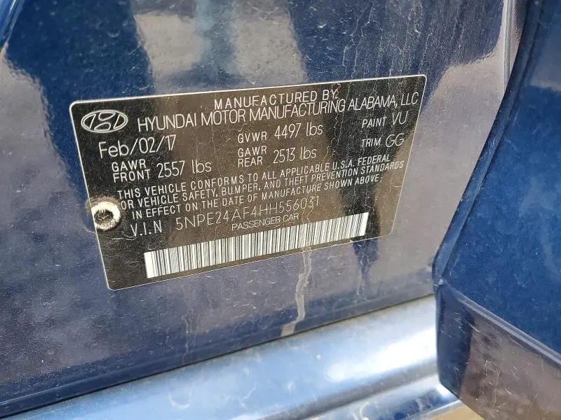 2017 HYUNDAI SONATA SE  