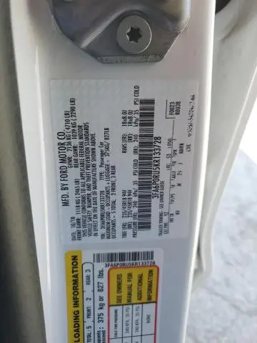 2019 FORD FUSION TITANIUM  