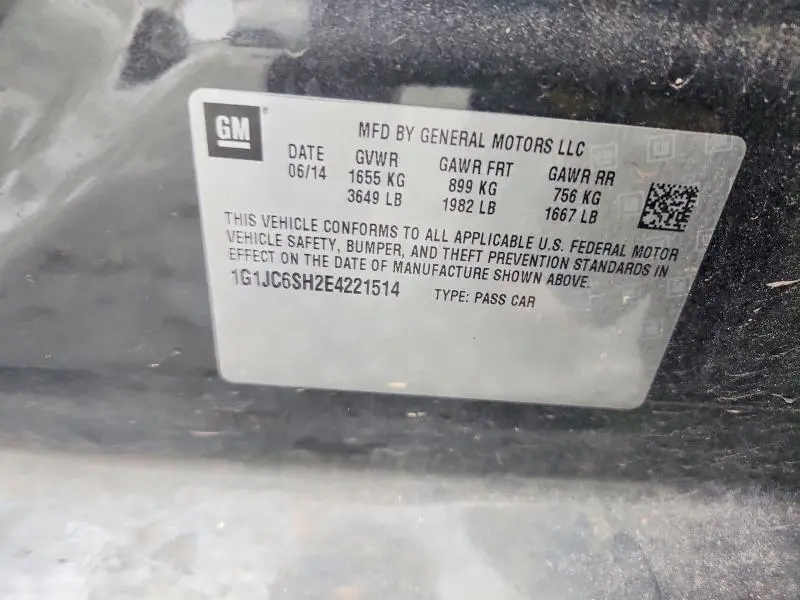 2014 CHEVROLET SONIC LT  