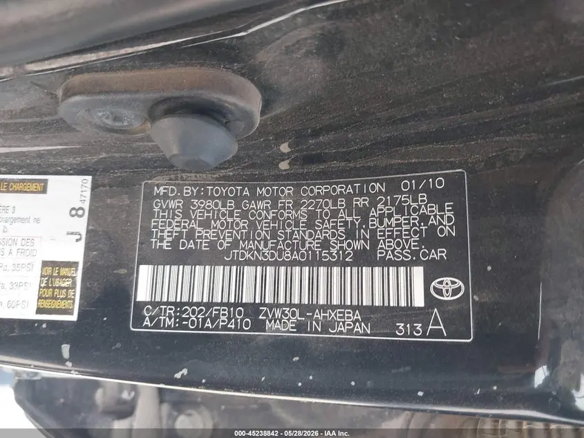 2010 TOYOTA PRIUS II