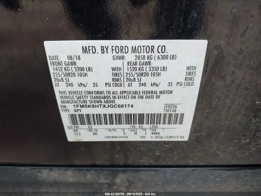 2018 FORD EXPLORER PLATINUM