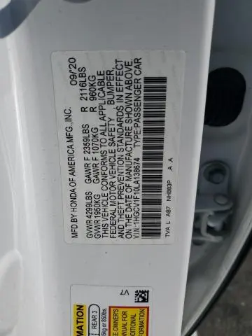 2020 HONDA ACCORD LX  