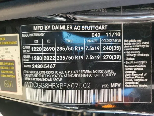 2011 MERCEDES-BENZ GLK 350 4MATIC  