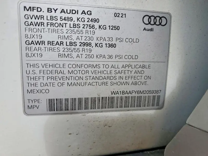 2021 AUDI Q5 PREMIUM PLUS  