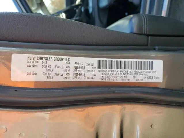 2012 DODGE DURANGO CREW  