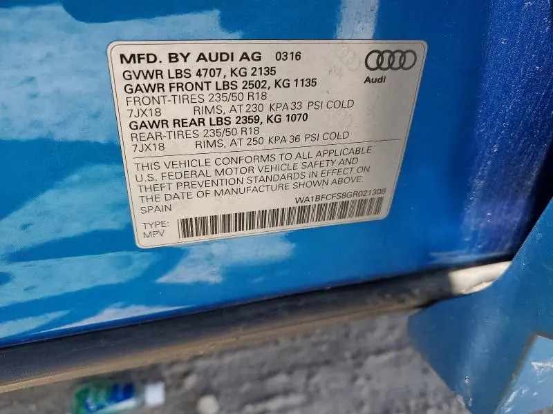 2016 AUDI Q3 PREMIUM PLUS  