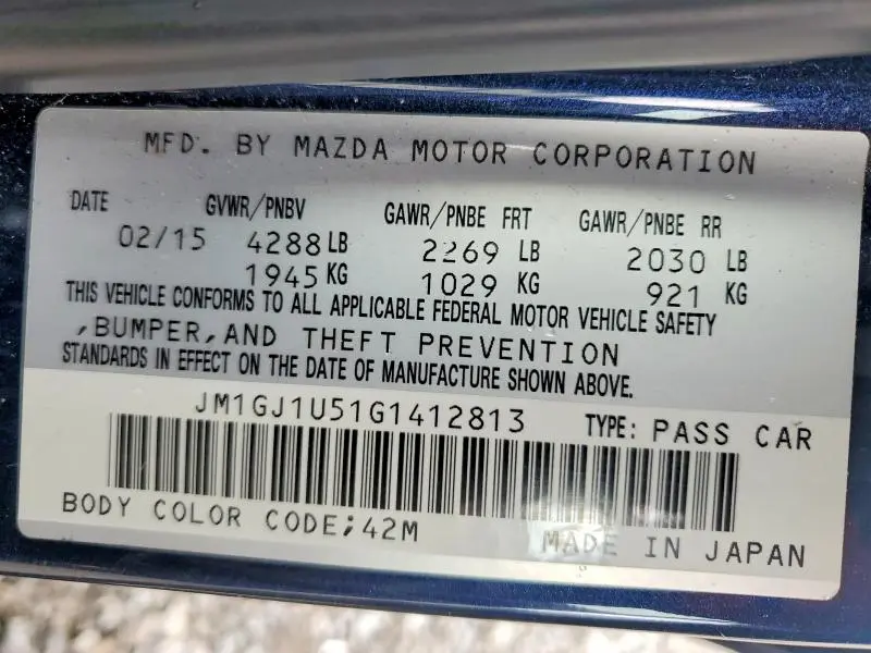 2016 MAZDA 6 SPORT  
