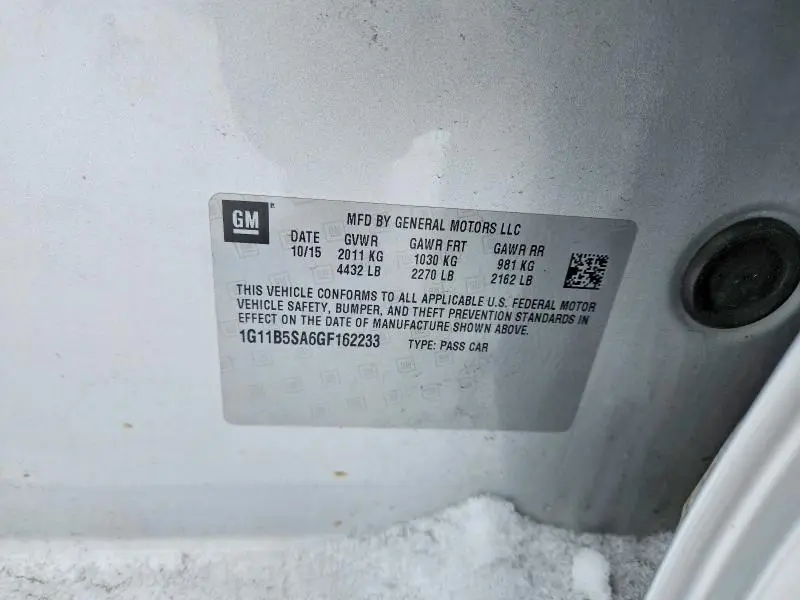 2016 CHEVROLET MALIBU LIMITED LS  