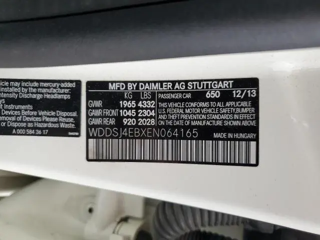 2014 MERCEDES-BENZ CLA 250  