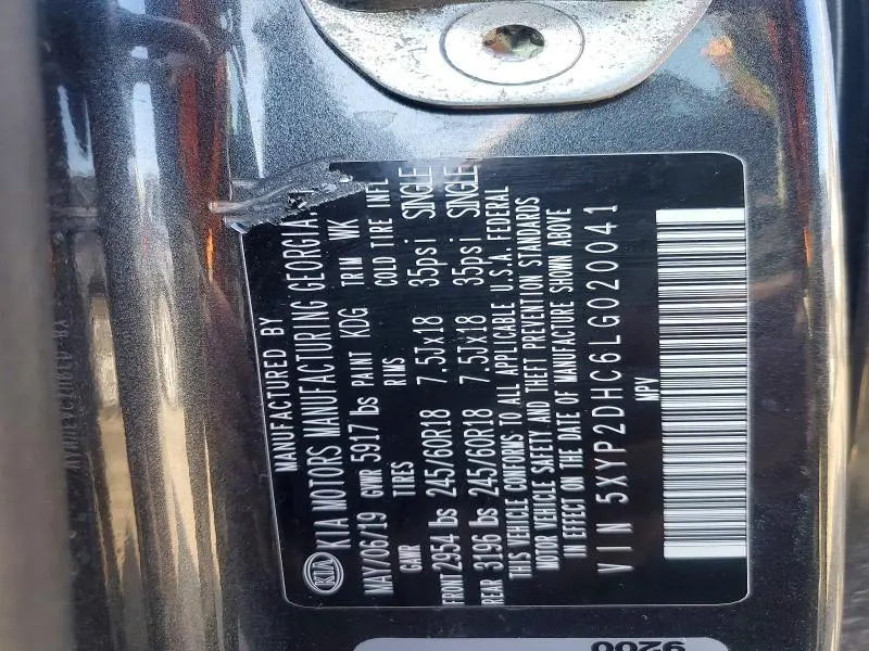 2020 KIA TELLURIDE LX  