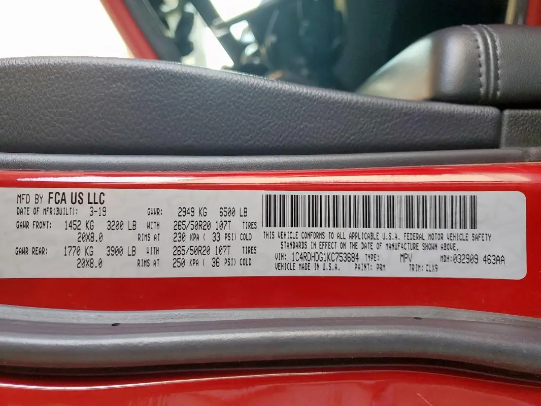 2019 DODGE DURANGO GT  