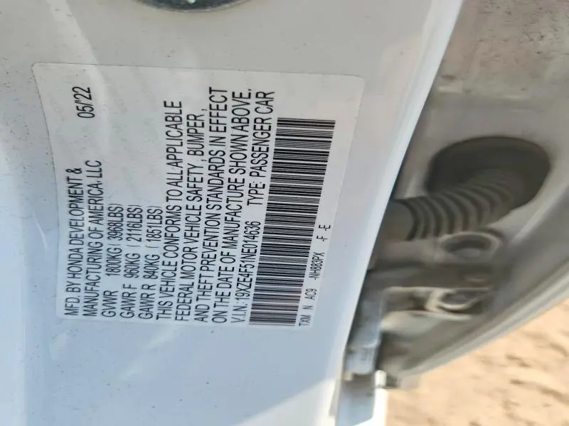 2022 HONDA INSIGHT EX  