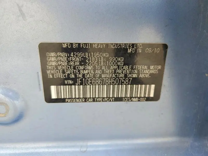 2011 SUBARU IMPREZA 2.5I PREMIUM  