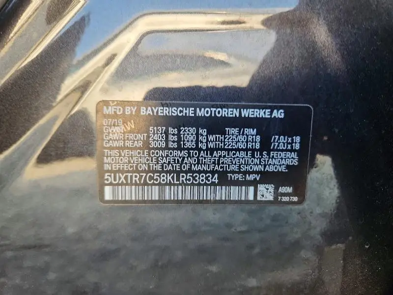 2019 BMW X3 SDRIVE30I  