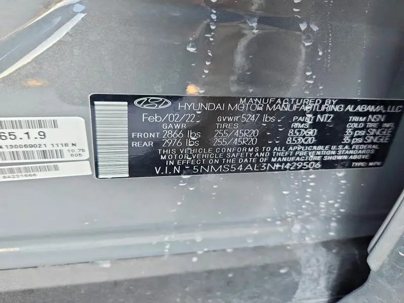 2022 HYUNDAI SANTA FE CALLIGRAPHY  