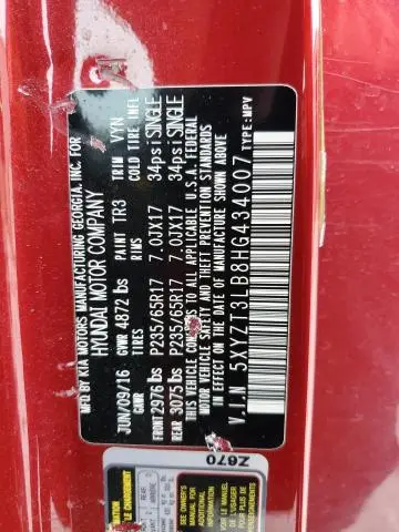 2017 HYUNDAI SANTA FE SPORT   