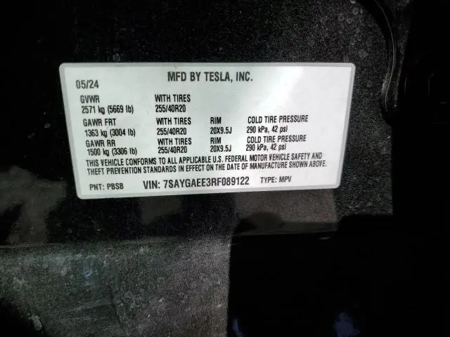 2024 TESLA MODEL Y 