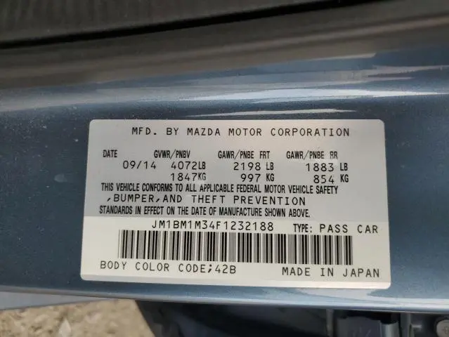 2015 MAZDA 3 GRAND TOURING  