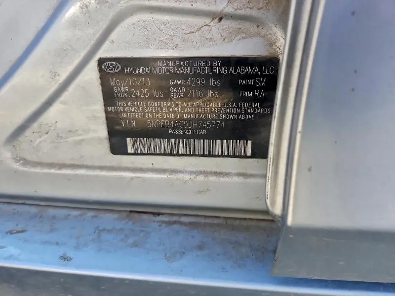 2013 HYUNDAI SONATA GLS  