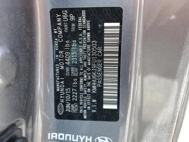 2015 HYUNDAI GENESIS COUPE 3.8L  