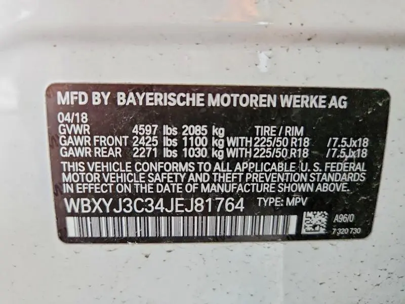 2018 BMW X2 SDRIVE28I  