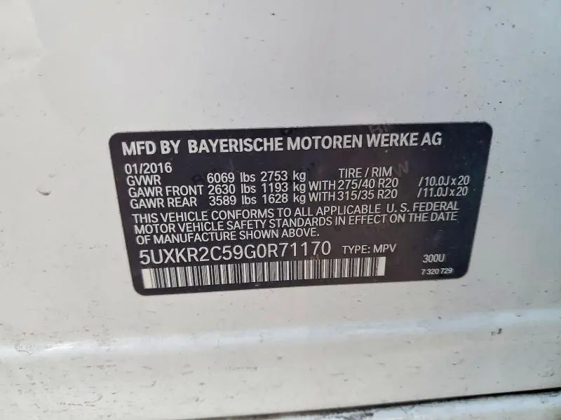2016 BMW X5 SDRIVE35I  