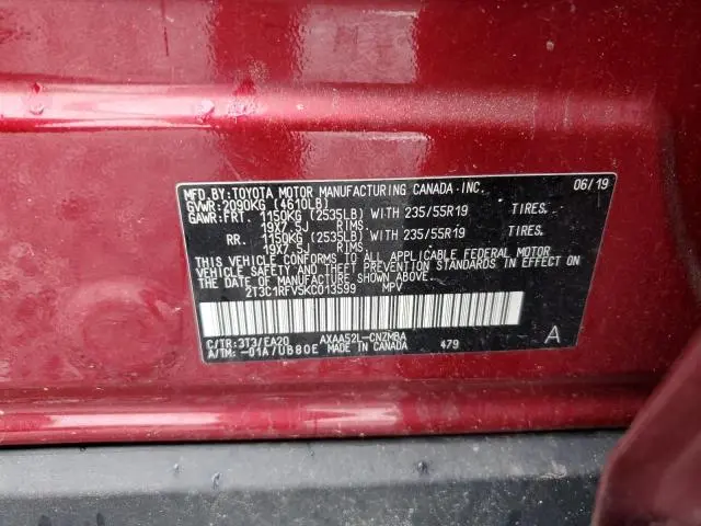2019 TOYOTA RAV4 XLE PREMIUM