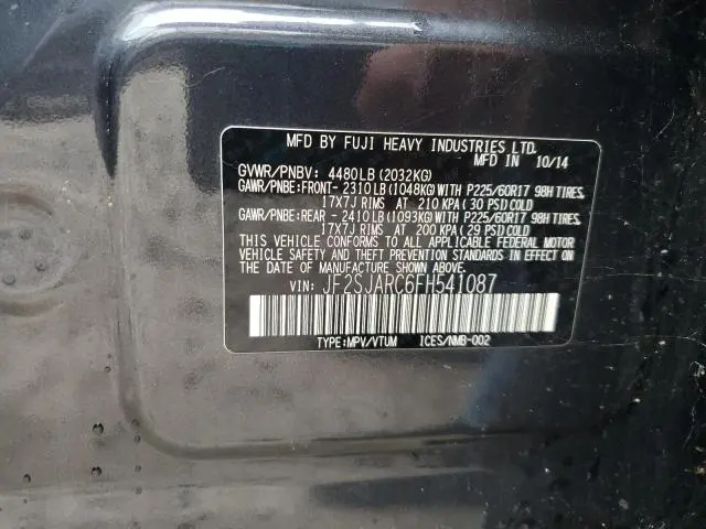 2015 SUBARU FORESTER 2.5I LIMITED  