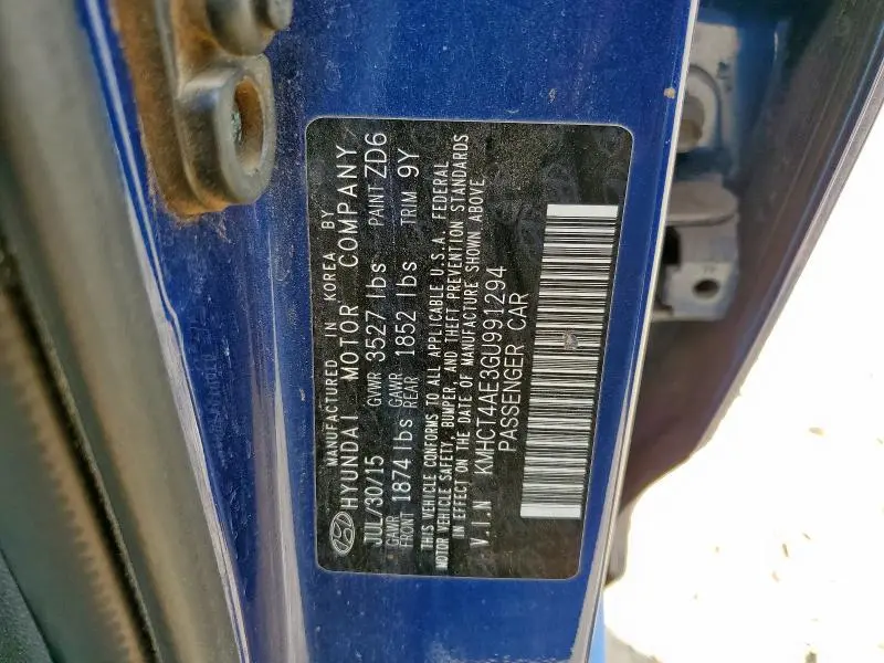 2016 HYUNDAI ACCENT SE  