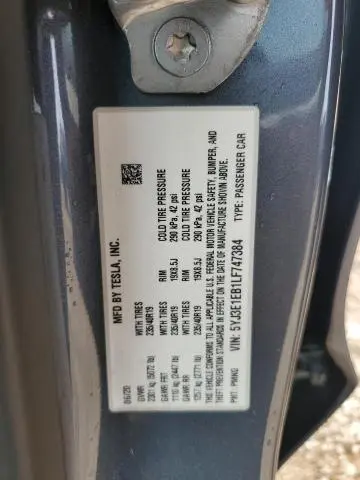 2020 TESLA MODEL 3   