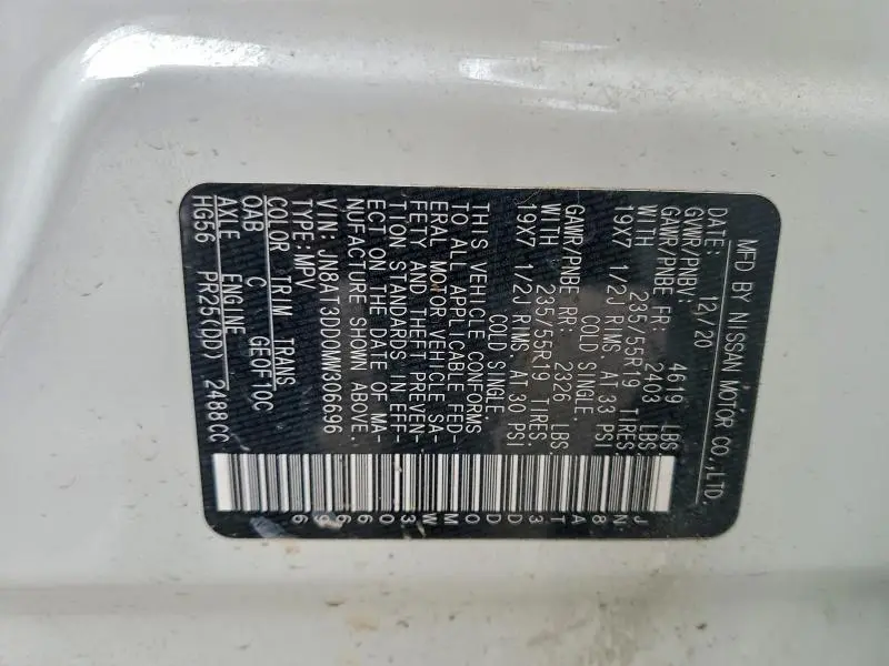 2021 NISSAN ROGUE PLATINUM  